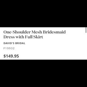 David’s Bridal bridesmaid dress